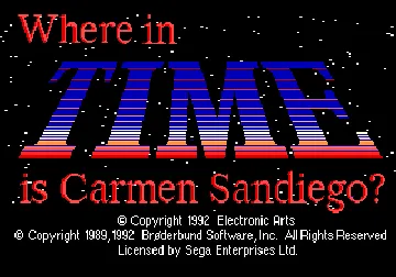 Where in Time Is Carmen Sandiego (USA, Europe) (En,Fr,De,Es,It) screen shot title